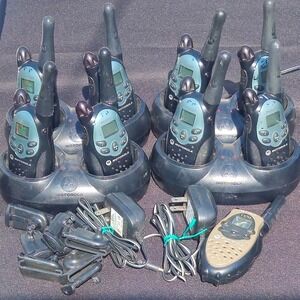 MOTOROLA Talkabout T5000 T5710 Two Way Radio Lot 9 Parts Repair Chargers Clips